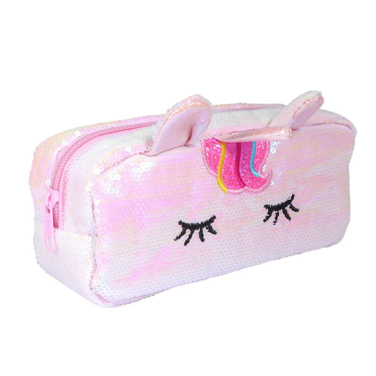 Unicorn Light Pink Sequin Pencil Bag