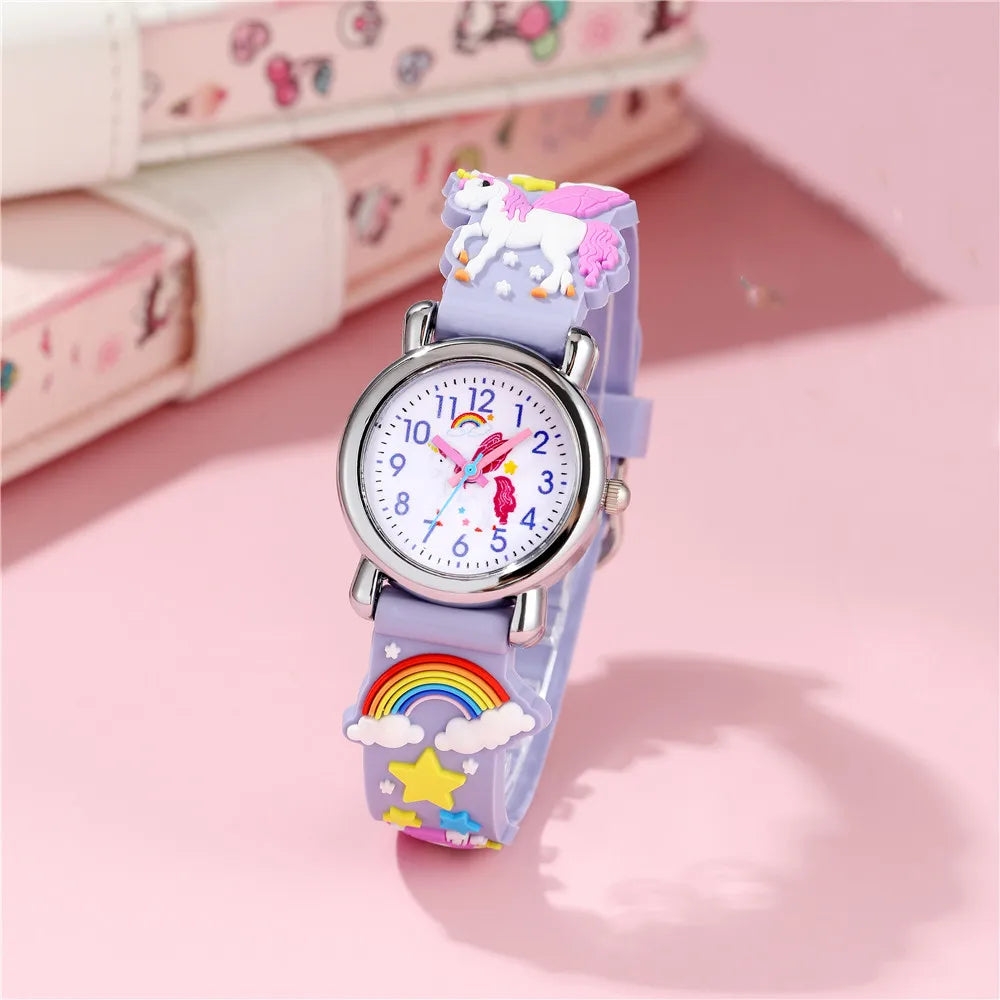 Cute Rubber strap Unicorn watch
