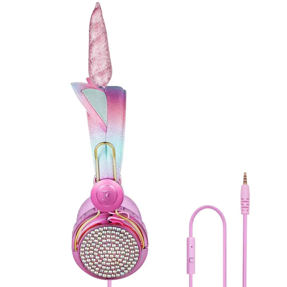 Rainbow Unicorn Wired Headphones
