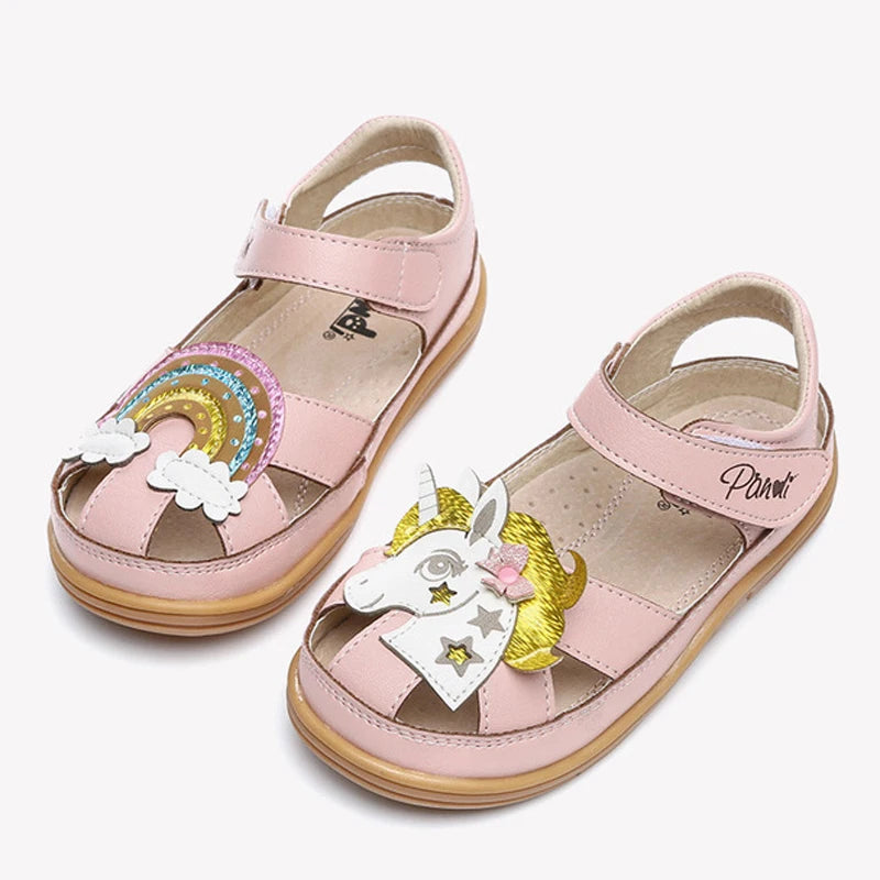 Girls Pastel Dressy Unicorn Sandals