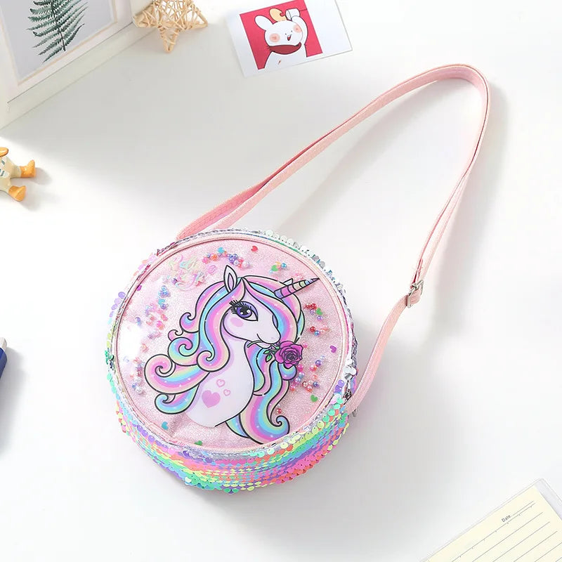 Rainbow Sequin and Glitter Unicorn Purse