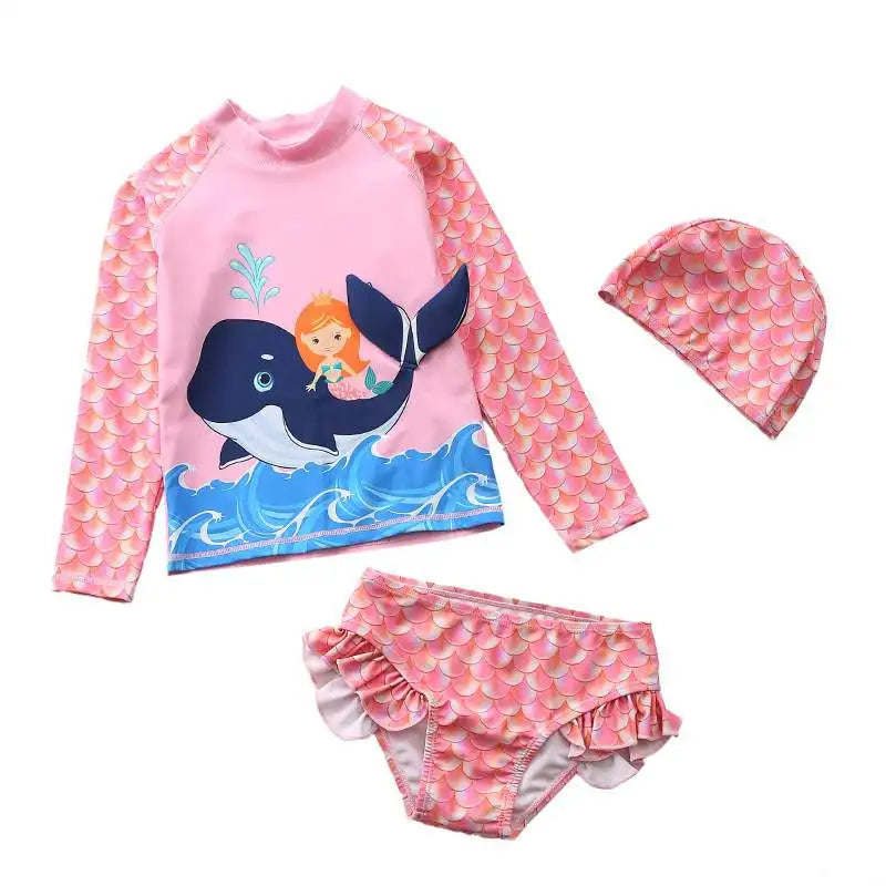 Girls Mermaid Two Piece Swimsuit