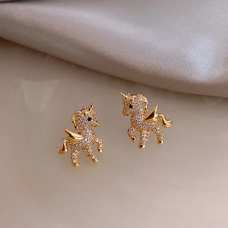 Sparkling Unicorn Studs
