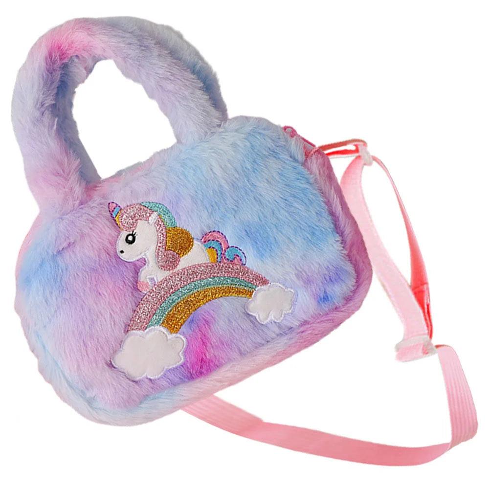 Fluffy Plush Unicorn Handbag