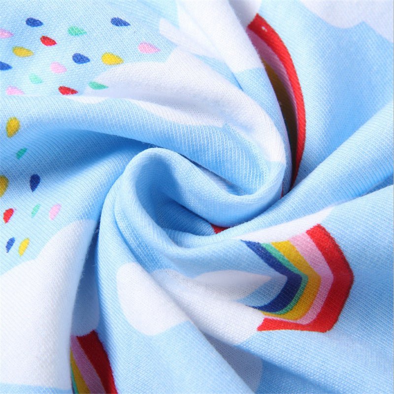 Rainbow Cloud Print Dress