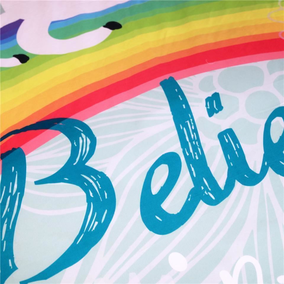 3-Piece Believe In Miracles Unicorn Duvet Cover Set