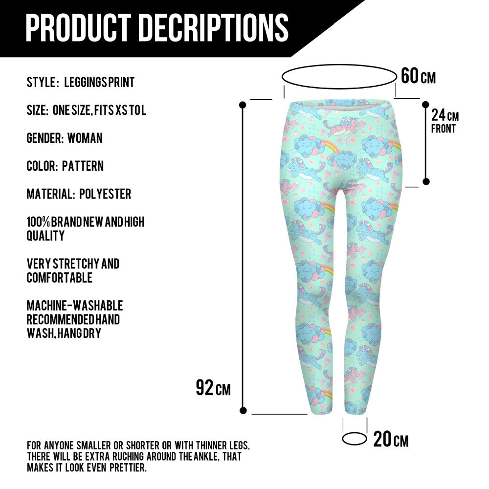 Blue Unicorn Tights Details