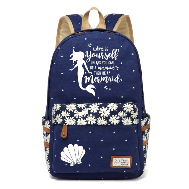 Navy Mermaid Backpack Style 3