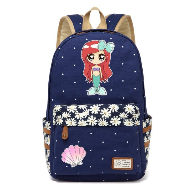 Navy Mermaid Backpack Style 2