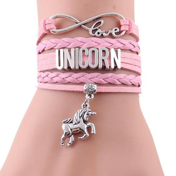 Leather Unicorn Bracelet