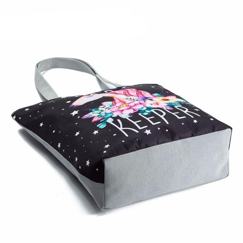 Unicorn Star Keeper Canvas Beach Tote Bag