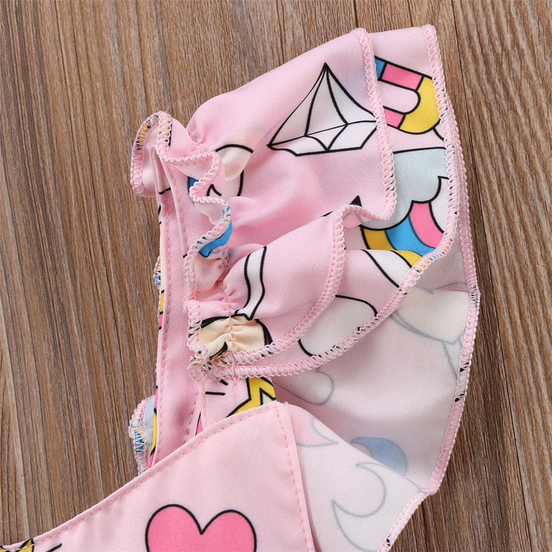 Ruffled Unicorn Romper Top