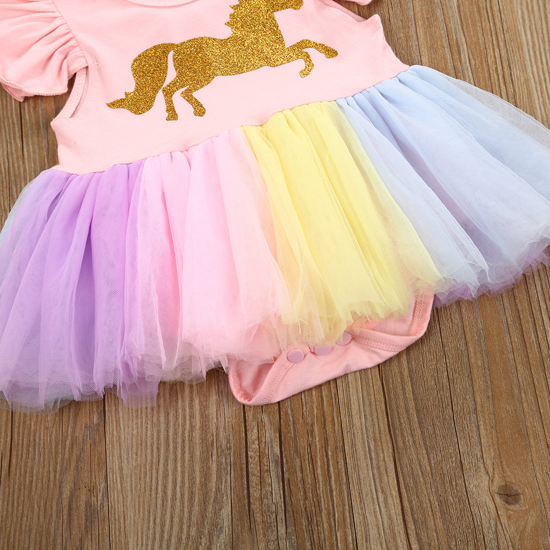 Rainbow Unicorn Tutu Close-Up
