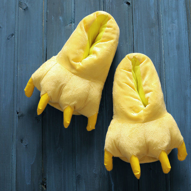 Yellow Unicorn Costume Slippers