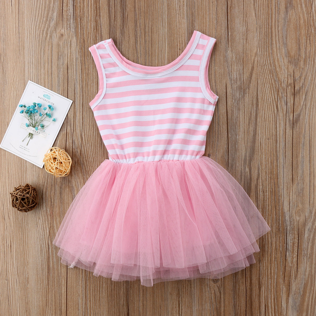 Back of Sleeveless Pink Unicorn Dress