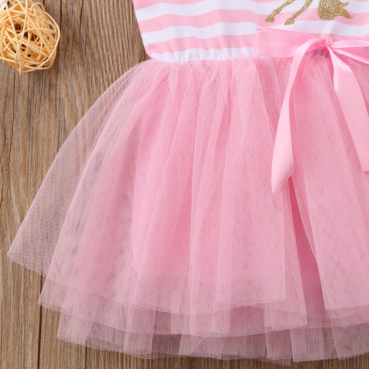 Girls Pink Unicorn Tutu with Bow