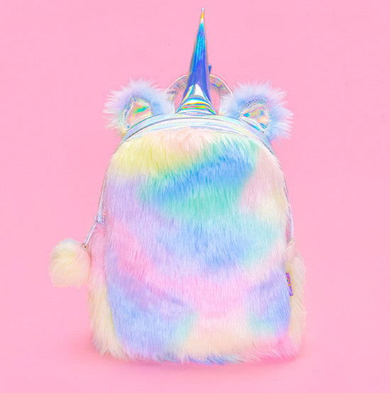 Yellow Plush Unicorn Backpack