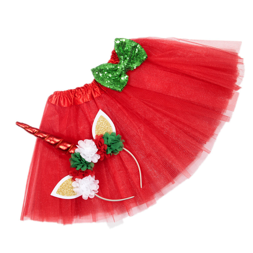 Baby Girls 2-Piece Unicorn Headband / Tutu Set