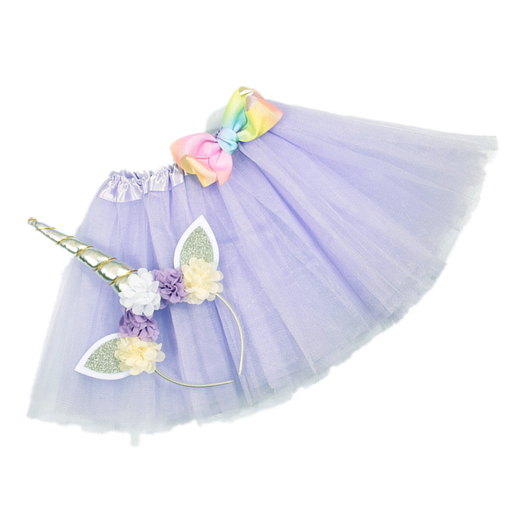 Baby Girls 2-Piece Unicorn Headband / Tutu Set