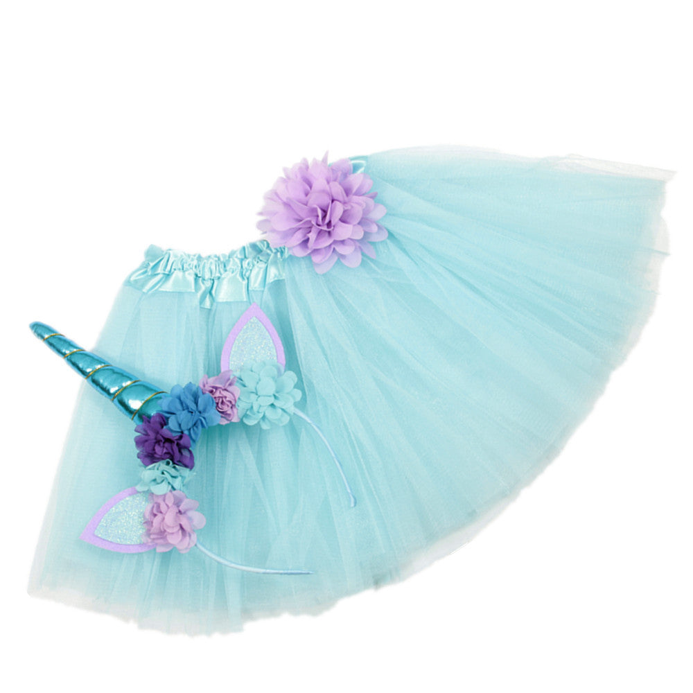 Baby Girls 2-Piece Unicorn Headband / Tutu Set