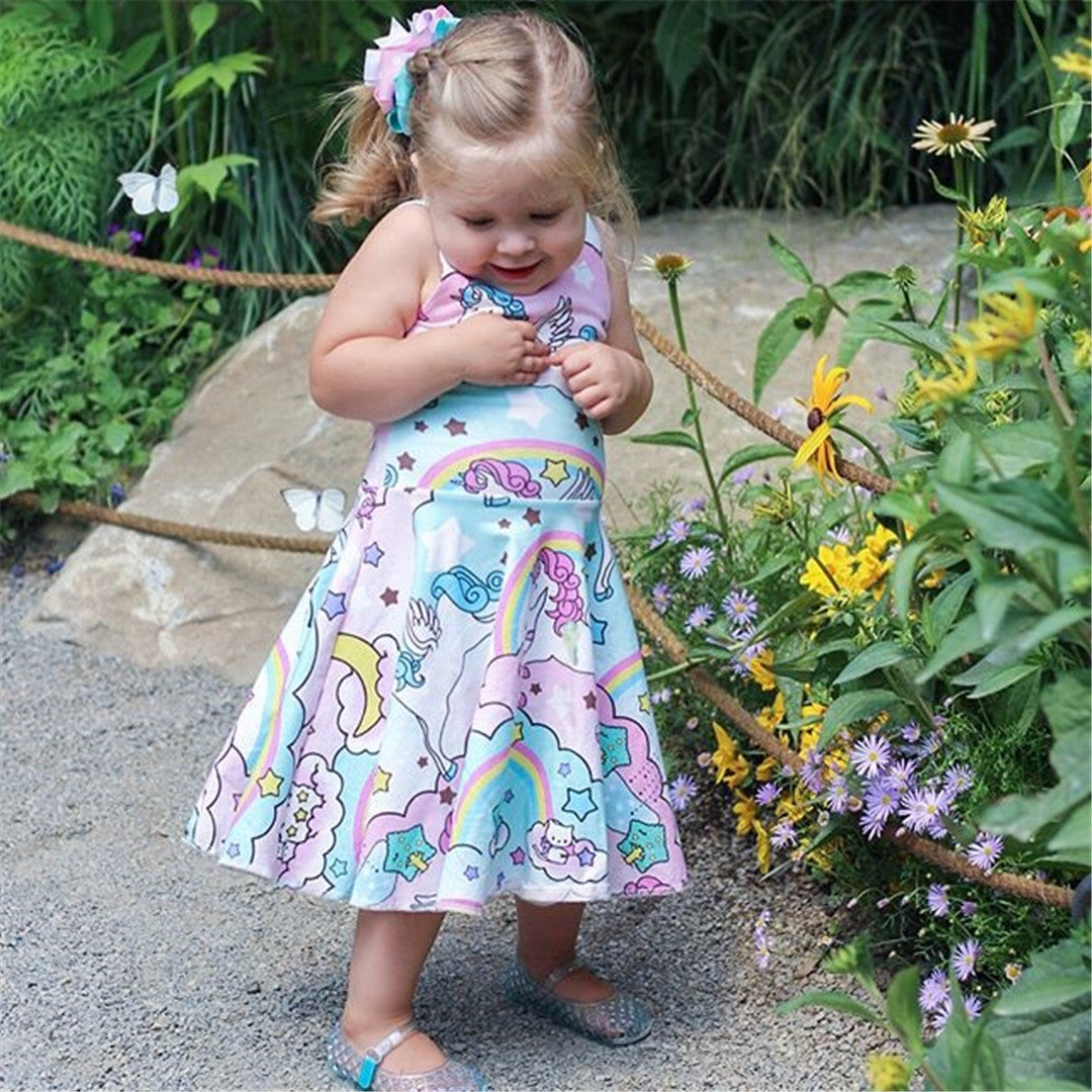 Girls Unicorn Party Dress