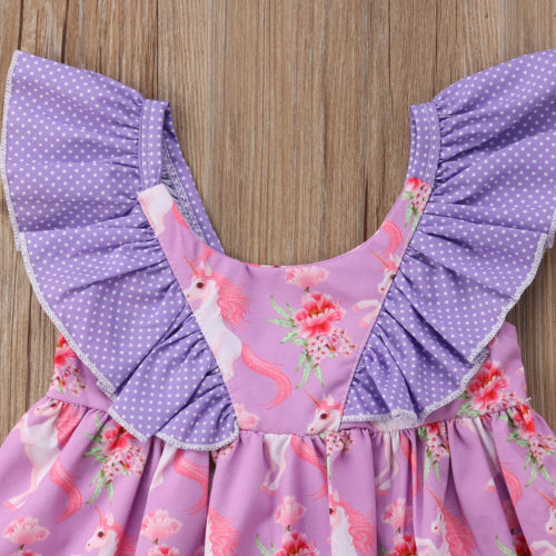 Girls Unicorn Sun Dress Top