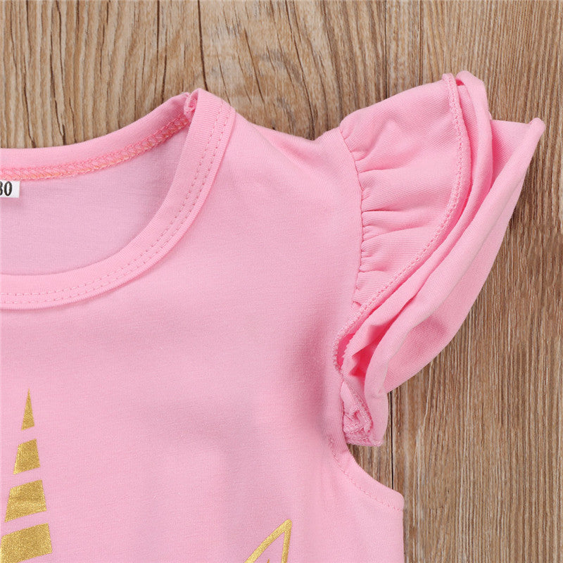 Baby Unicorn Crown Onesie Short Sleeve