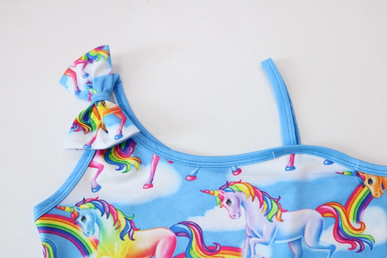 Blue Unicorn Bathing Suit Top