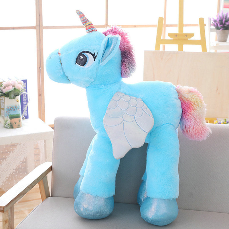 Blue Stuffed Unicorn Plush Toy