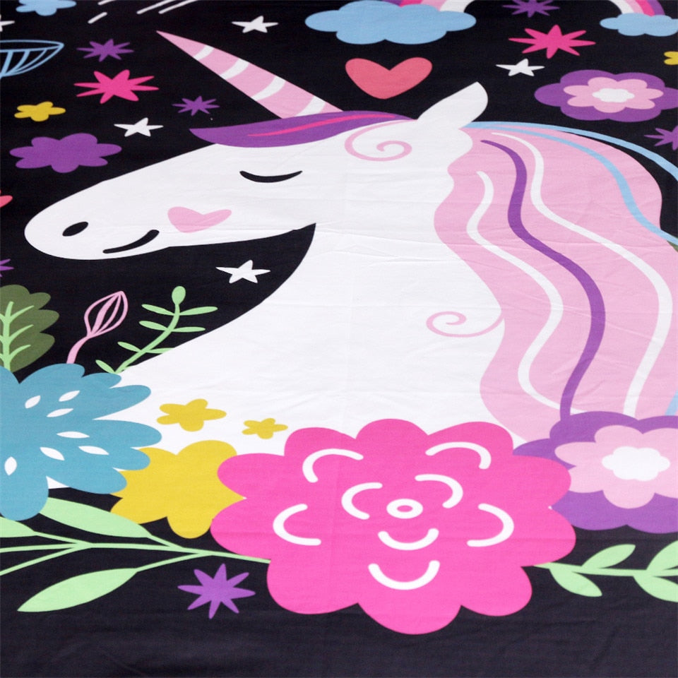 Unicorn Bedding Set Closeup 2