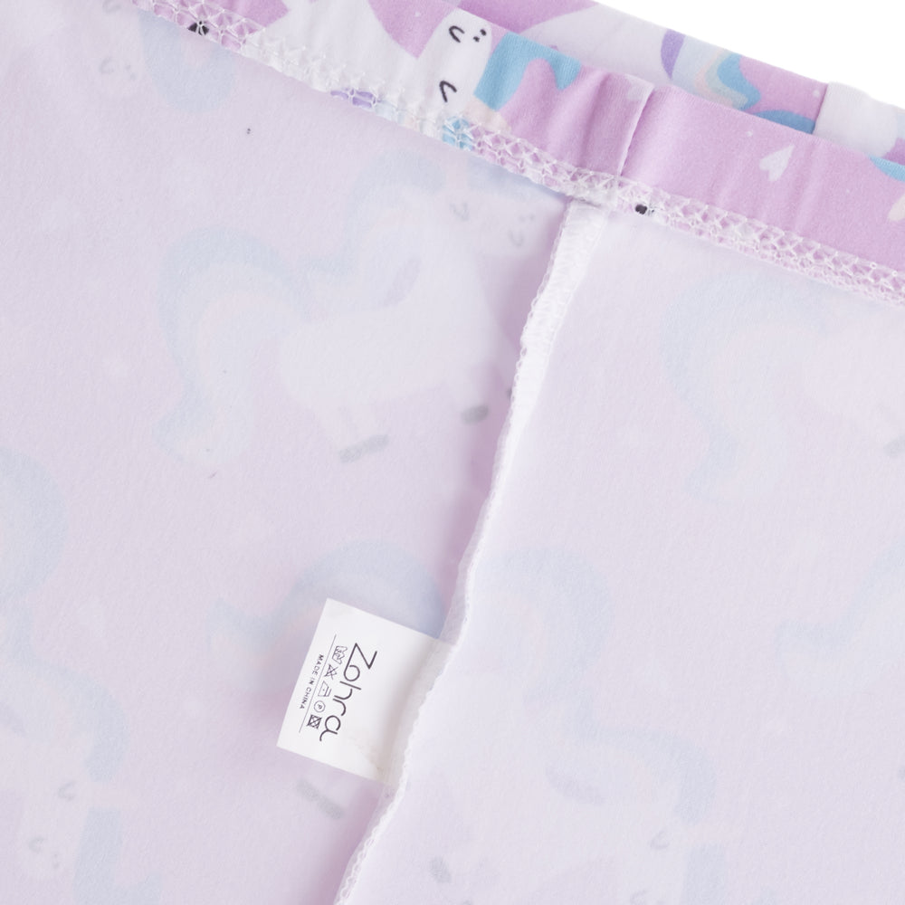 Inside Pink Unicorn Pattern Leggings