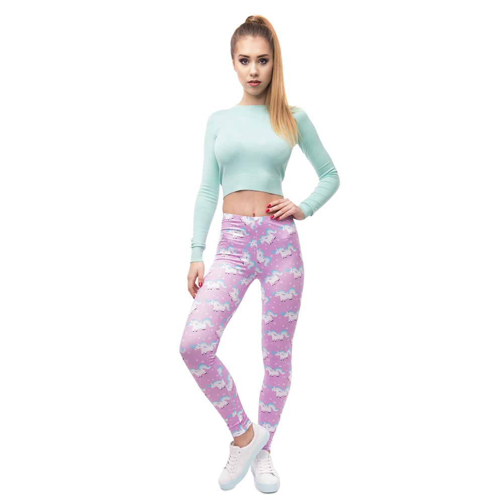 Pink Unicorn Leggings Model