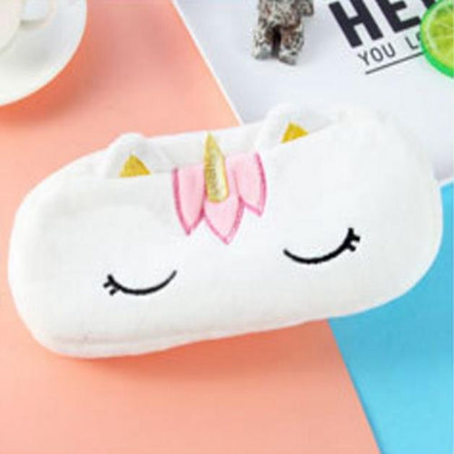 Cute Plush Baby Unicorn Pencil Bag Case