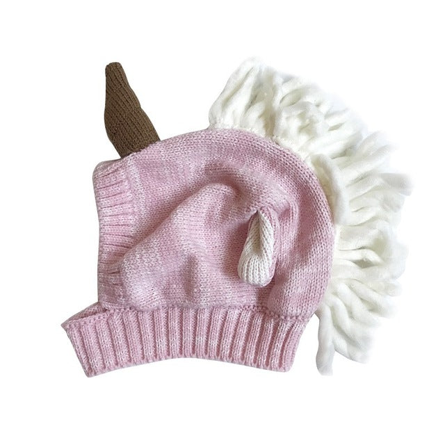 Pink Baby Unicorn Beanie Hat