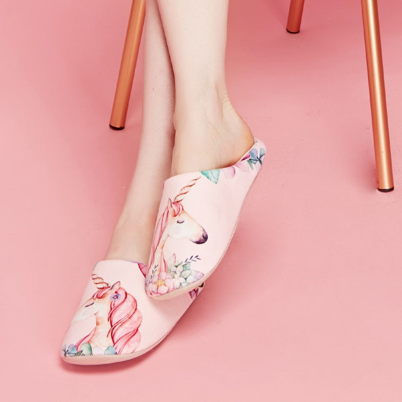 Unicorn House Slippers