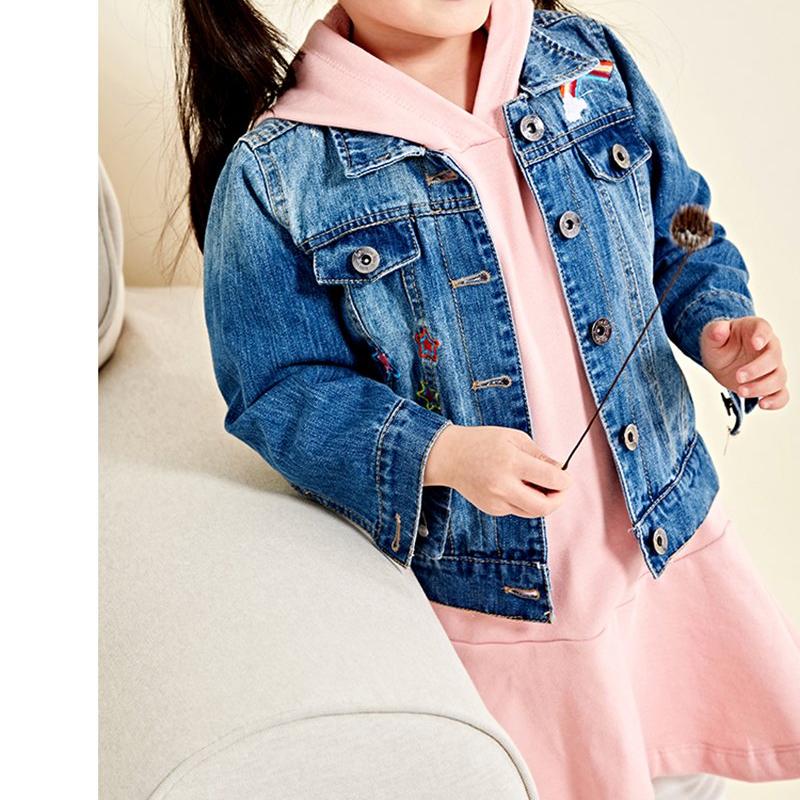 Girls Unicorn Jean Jacket Model