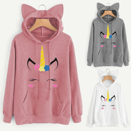 Flower Unicorn Hoodie Sweatshirt