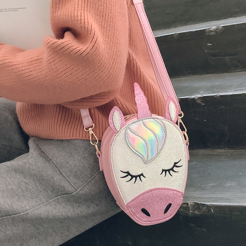 Glittery Mini Unicorn Crossbody Bag Purse