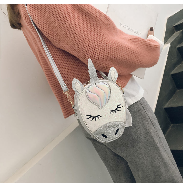 Glittery Mini Unicorn Crossbody Bag Purse