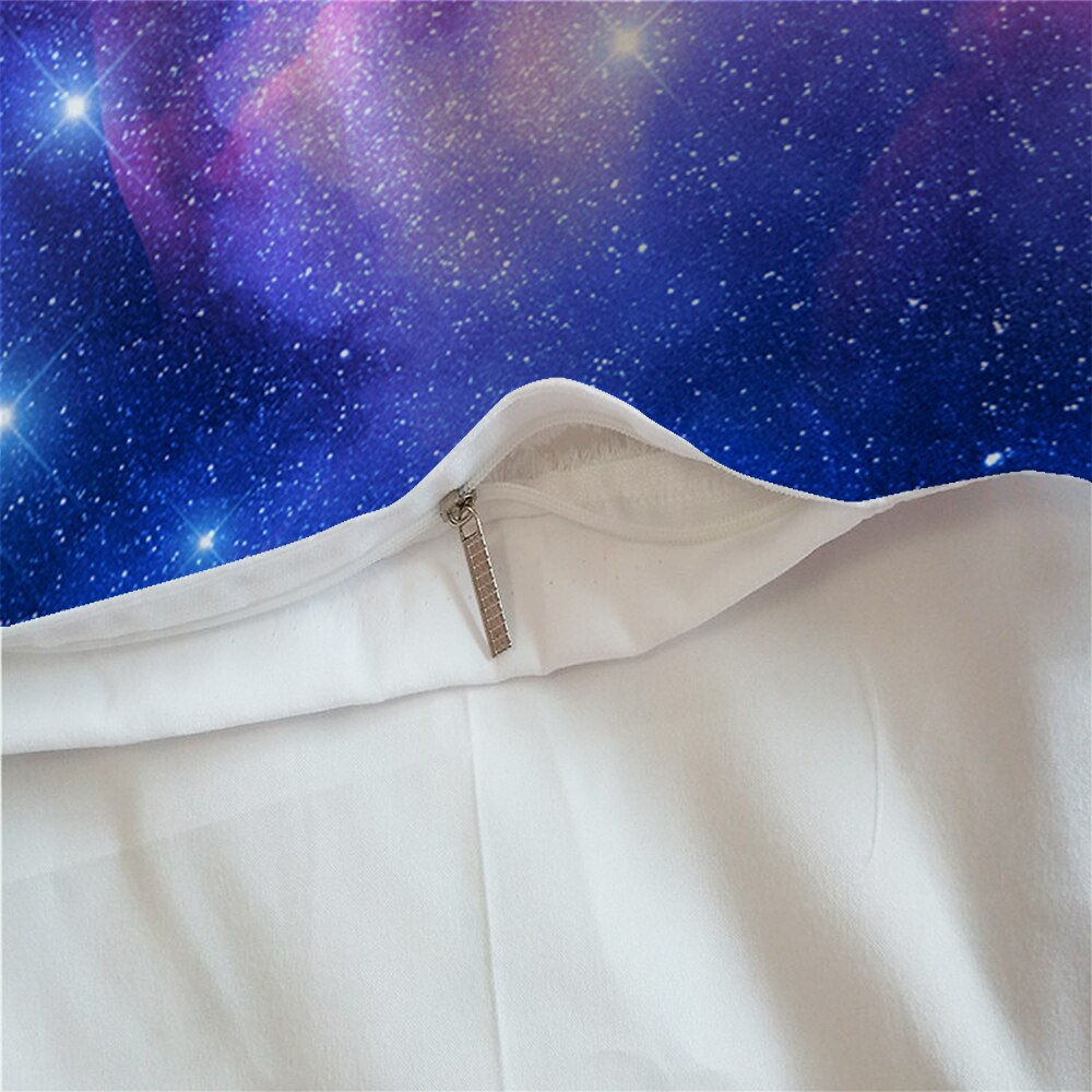 3-Piece Purple Galaxy Unicorn Duvet Bedding Set