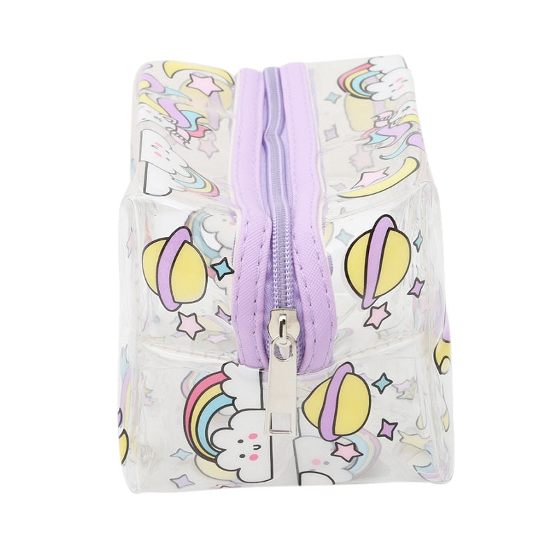 Purple Unicorn Cosmetic Bag Side