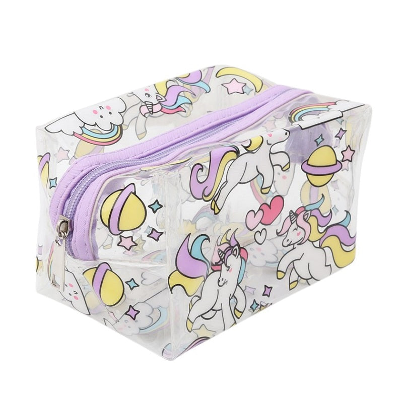 Transparent Unicorn Cosmetic Travel Bag
