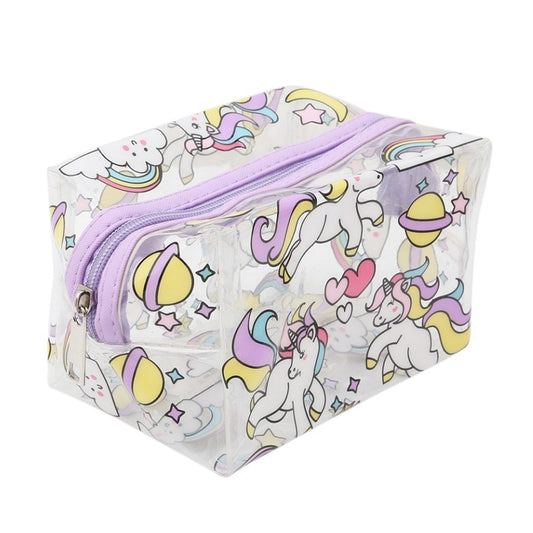 Transparent Unicorn Cosmetic Travel Bag