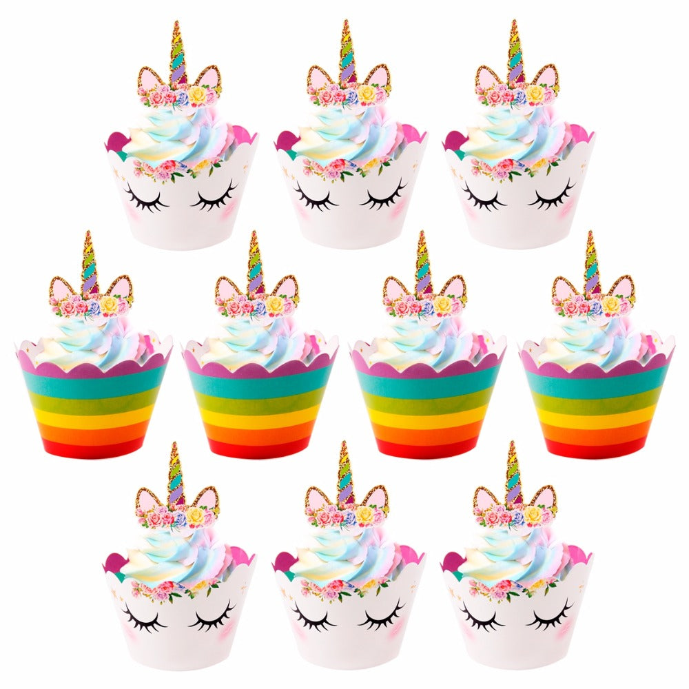 Rainbow Unicorn Cupcakes