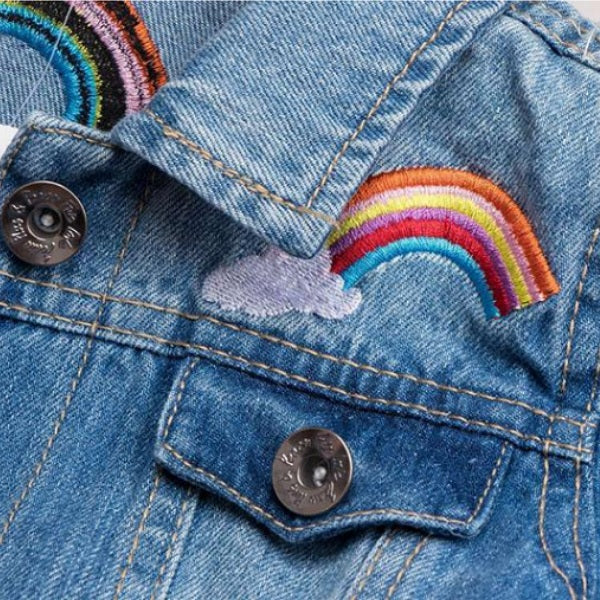 Embroidered Unicorn Denim Jacket