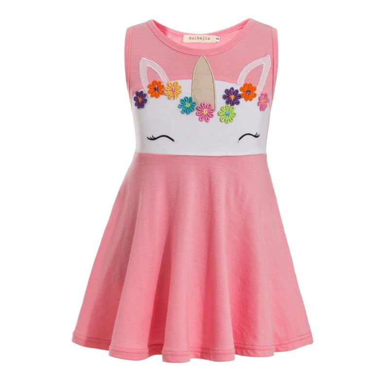Hot Pink Unicorn Party Dress