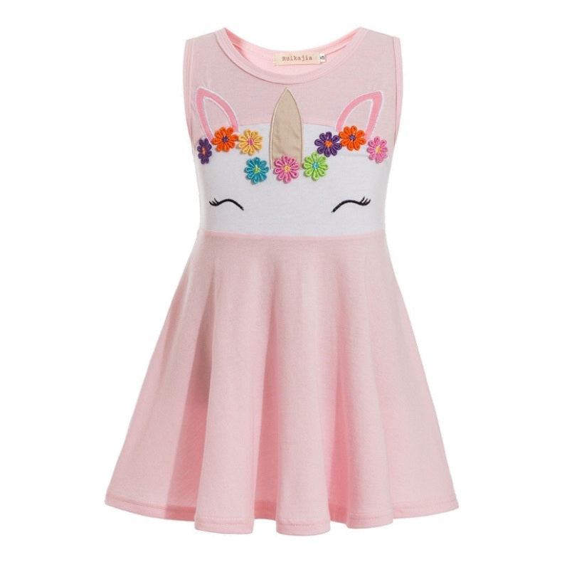 Pink Unicorn Summer Dress