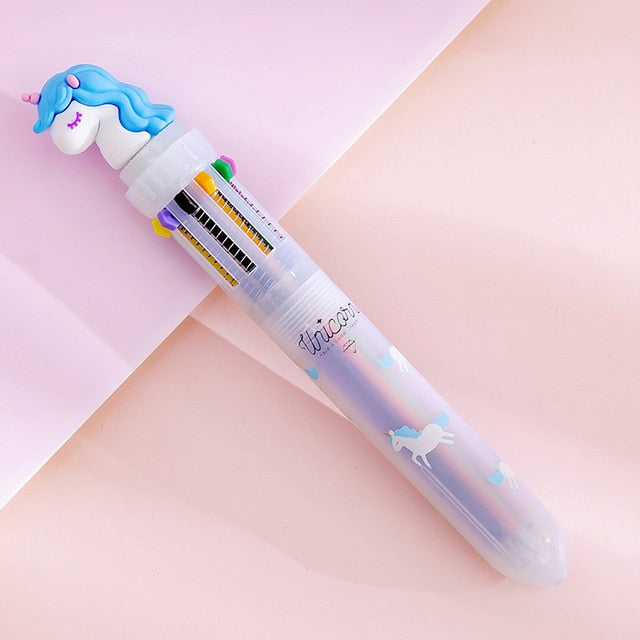 10-Colored Unicorn Pen