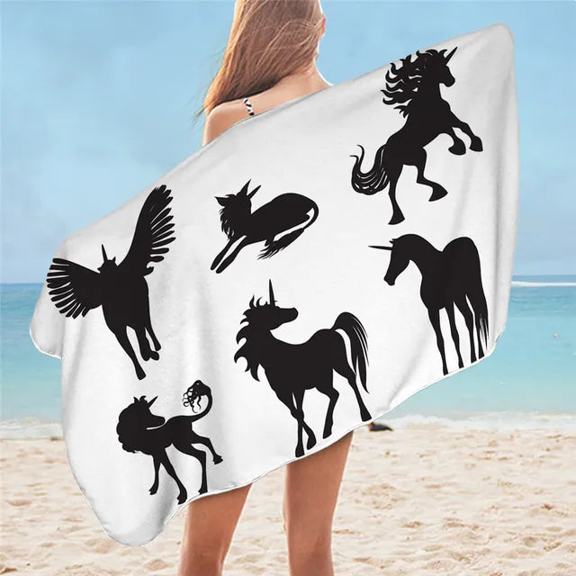 Cute Cartoon Unicorn Towels