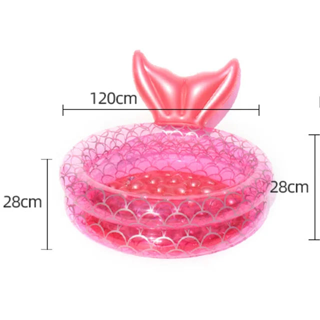 Inflatable Round Mermaid Swimming Pool